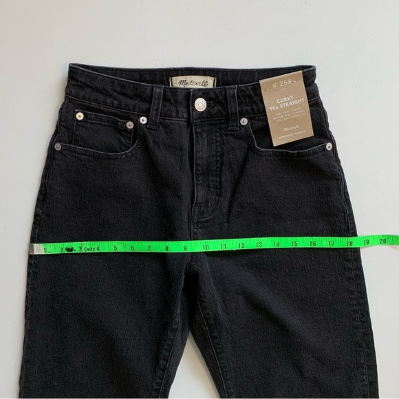 Madewell Black Curvy ‘90s Straight Jeans Size 25P 25 Petite NWT - Picture 14 of 17
